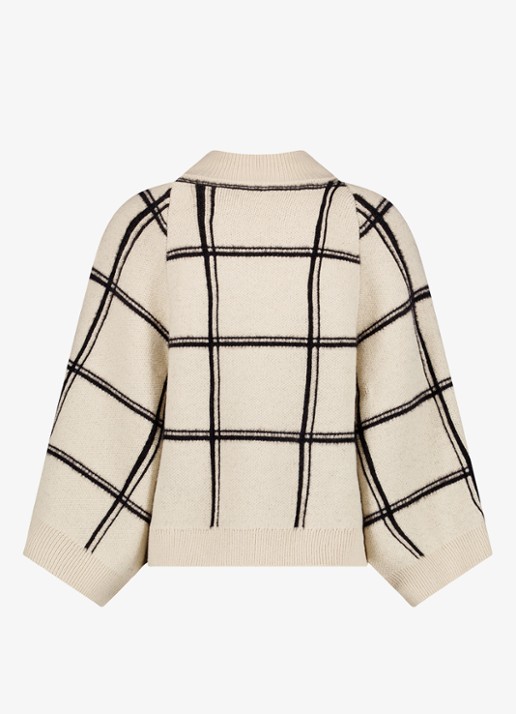 Studio Anneloes Cecile pullover met ruit dessin - achterkant 5 beige