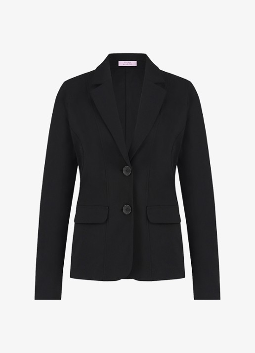 Studio Anneloes Clean blazer met klepzakken - voorkant zwart