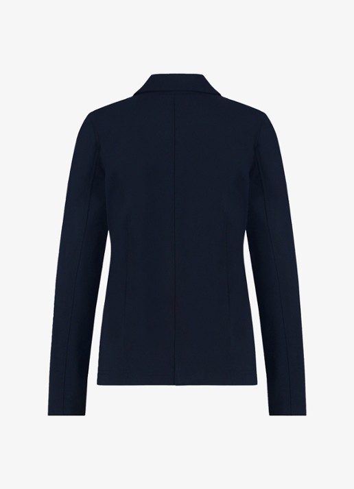 Studio Anneloes Clean blazer met klepzakken - achterkant donkerblauw