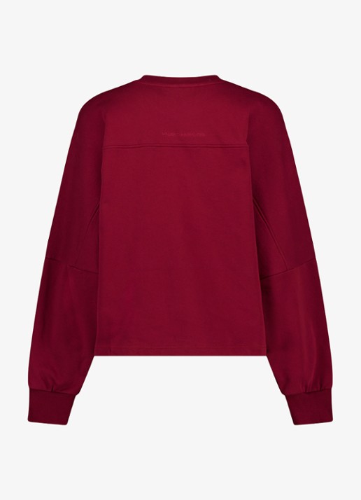 Studio Anneloes Costa sweater met logo - achterkant 3 kersenrood