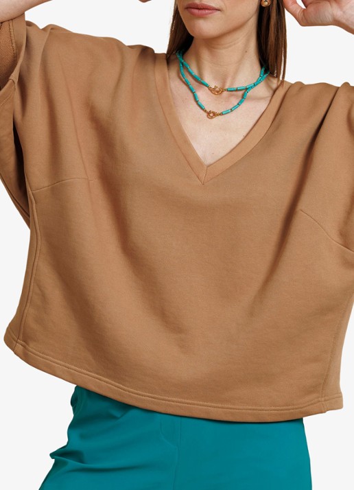 Studio Anneloes Costa sweatvest met V-hals