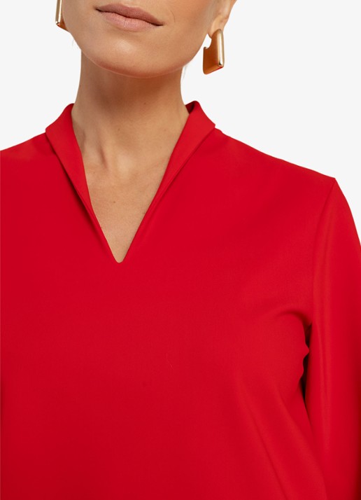 Studio Anneloes Cynthia top met V-hals - detail 5 rood