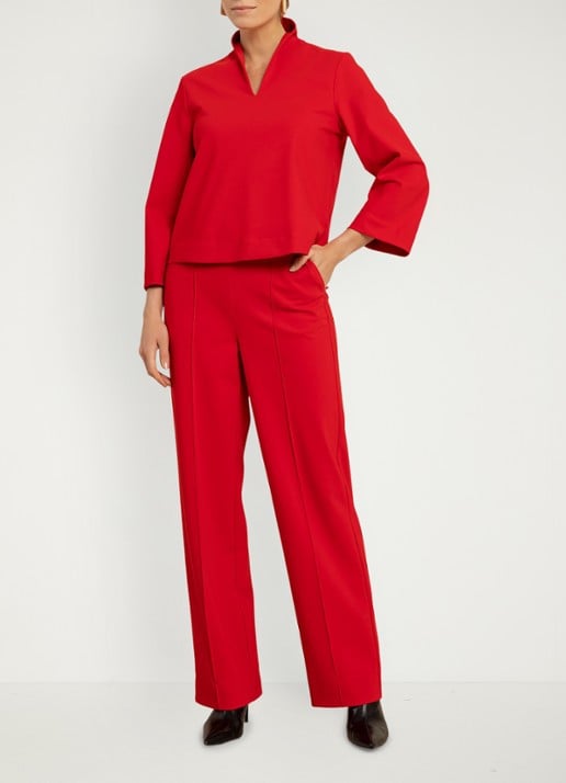 Studio Anneloes Cynthia tuniek met V-hals - voorkant 5 rood