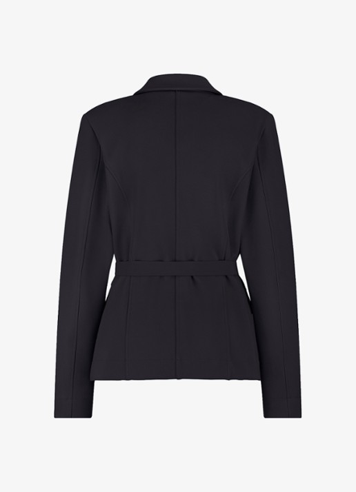 Studio Anneloes Elin blazer met strikceintuur - achterkant turquoise
