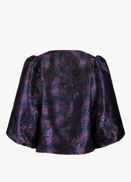 Studio Anneloes Eliza top met grafische print - achterkant 3 blauw
