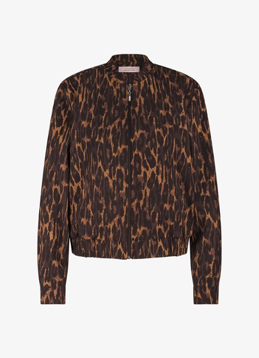 Studio Anneloes Elliot bomberjack met dierenprint - voorkant oranjebruin