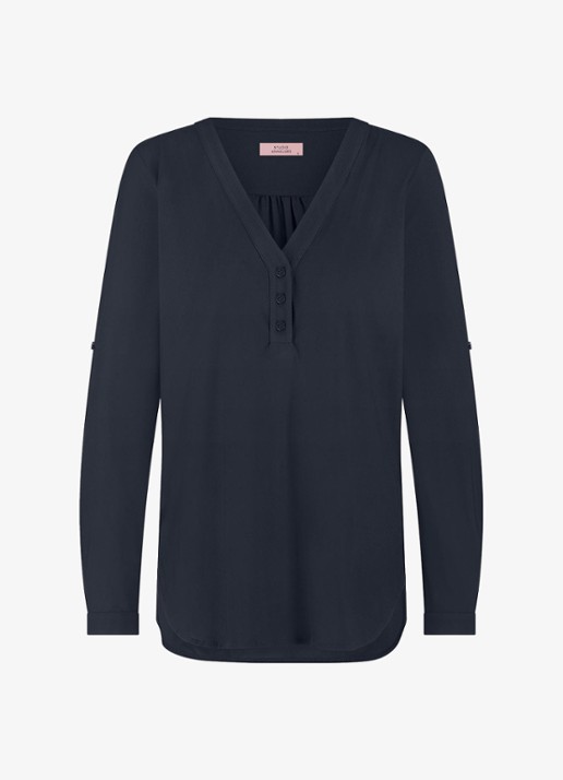Studio Anneloes Evi tuniek van travelstof - voorkant 4 blauw