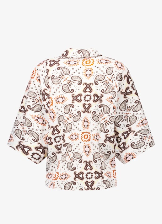 Studio Anneloes Fabienne blouse met paisley print - achterkant 3 creme