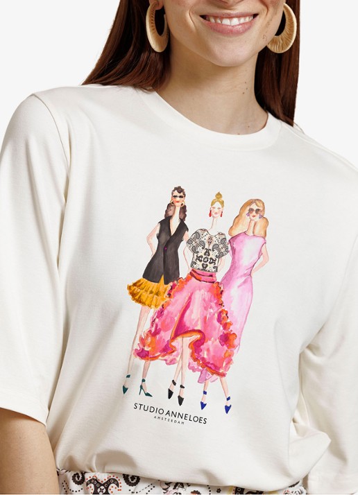 Studio Anneloes Fiore Anniversary T-shirt met print