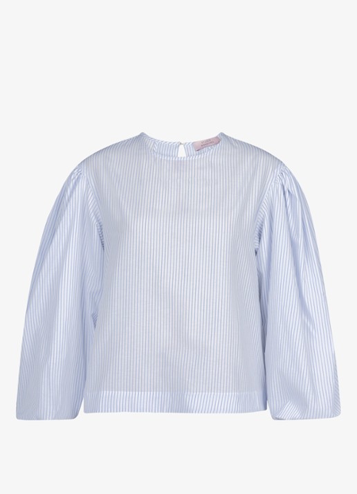 Studio Anneloes Florence top met ballon mouw - voorkant 2 blauw
