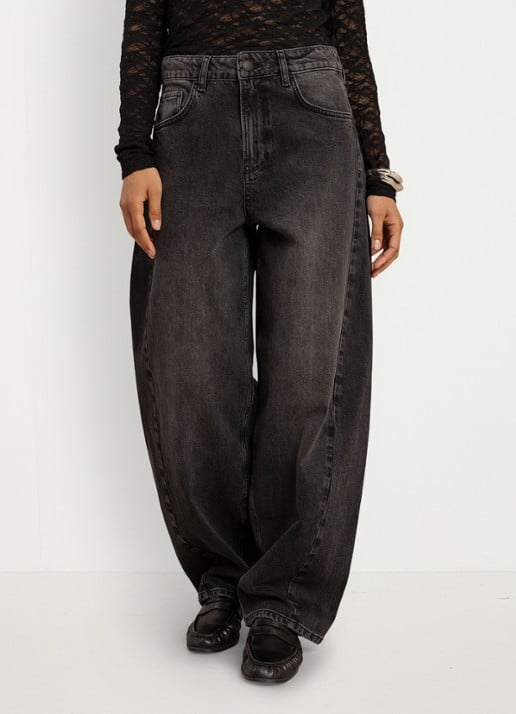 Studio Anneloes Frenkie high waist wide fit jeans met gekleurde wassing