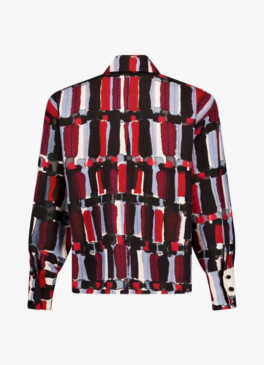 Studio Anneloes Gabby blouse met grafische print - achterkant multicolor
