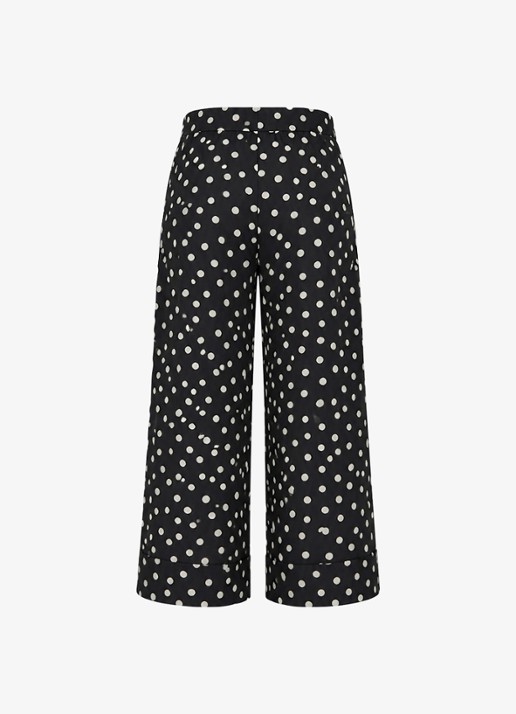 Studio Anneloes Grace Dot  high waist wide fit culotte met strippenprint - achterkant 4 multicolor