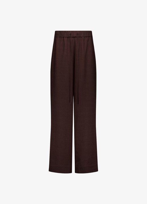 Studio Anneloes Grace loose fit palazzo in linnenblend - voorkant 3 bruin