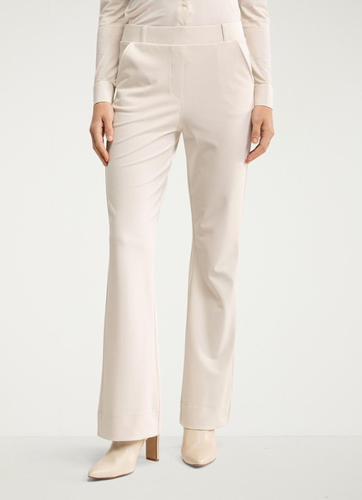 Studio Anneloes High waist flared fit broek met steekzakken