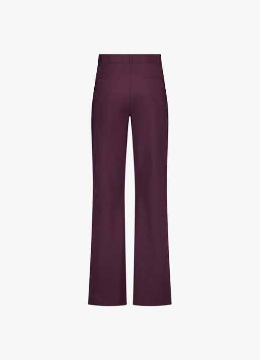 Studio Anneloes High waist flared fit pantalon - achterkant aubergine