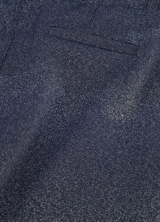 Studio Anneloes High waist loose fit pantalon met lurex - detail 4 blauwgrijs