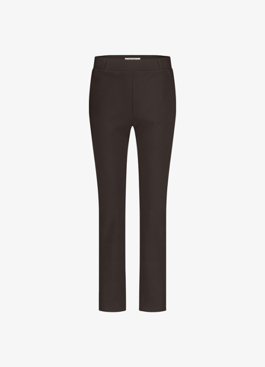 Studio Anneloes High waist tapered fit pantalon met steekzakken - voorkant 2 bruin