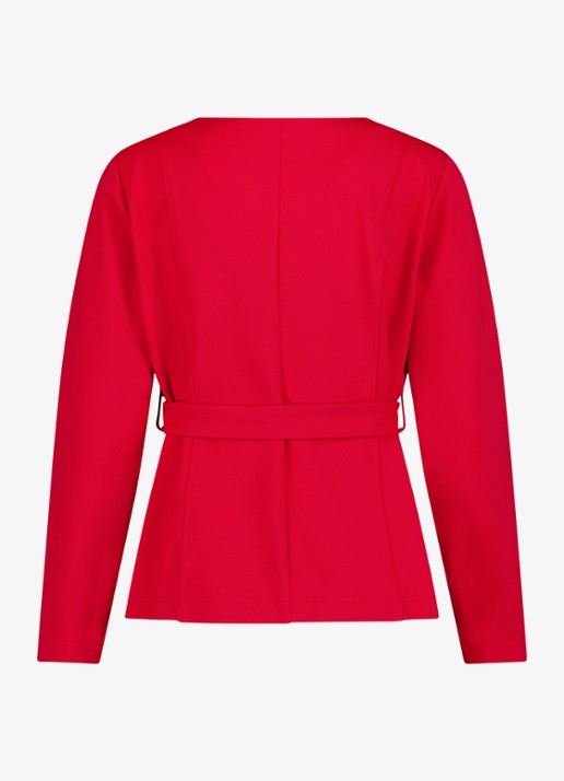 Studio Anneloes Jacky top met V-hals en strik ceintuur - achterkant 4 rood
