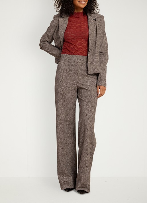 Studio Anneloes Jorine single-breasted blazer met tweed-look