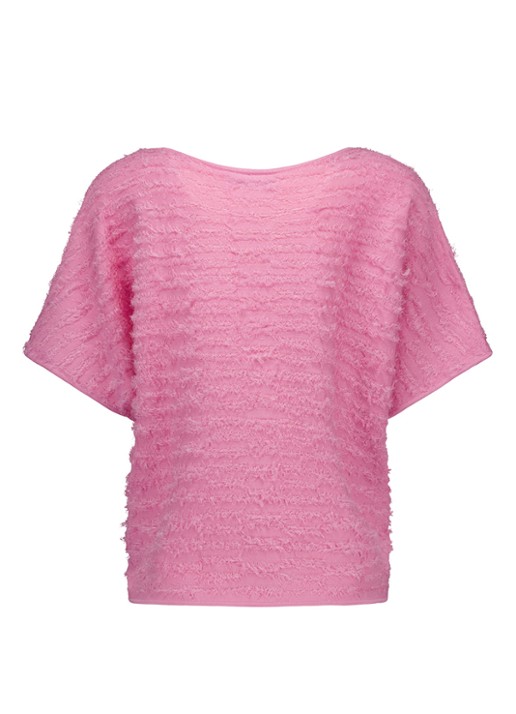 Studio Anneloes Lenti top met boothals - detail roze