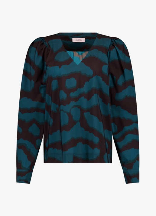 Studio Anneloes Les top met grafische print - voorkant 4 multicolor
