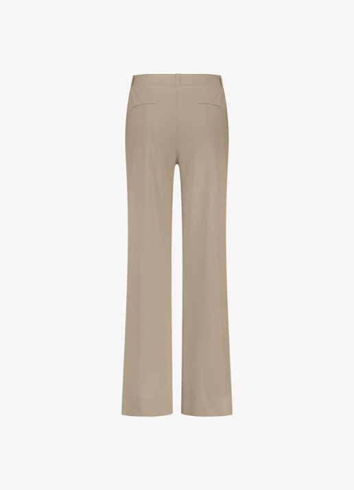 Studio Anneloes Lexie Bonded high waist staight fit pantalon - detail 5 latte