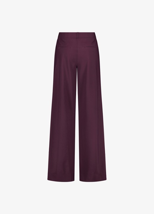 Studio Anneloes Lexie bonded trousers - achterkant 3 aubergine