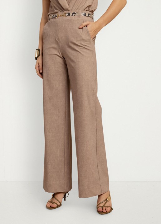 Studio Anneloes Lexie high waist loose fit pantalon met steekzakken