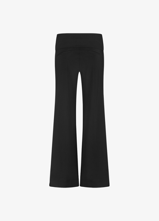 Studio Anneloes Lexie high waist wide fit pantalon met steekzakken - detail 5 zwart