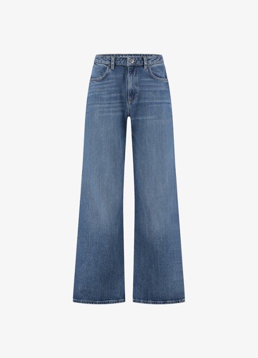 Studio Anneloes Lexie high waist wide leg jeans - voorkant 5 jeans