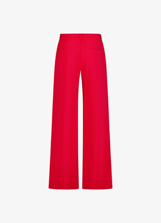Studio Anneloes Luz mid waist wide fit pantalon met steekzakken - achterkant 5 rood