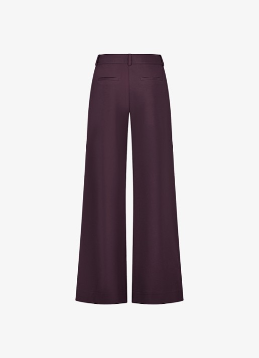 Studio Anneloes Luz twill trousers - achterkant aubergine