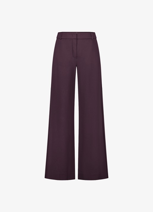 Studio Anneloes Luz twill trousers - voorkant 2 aubergine