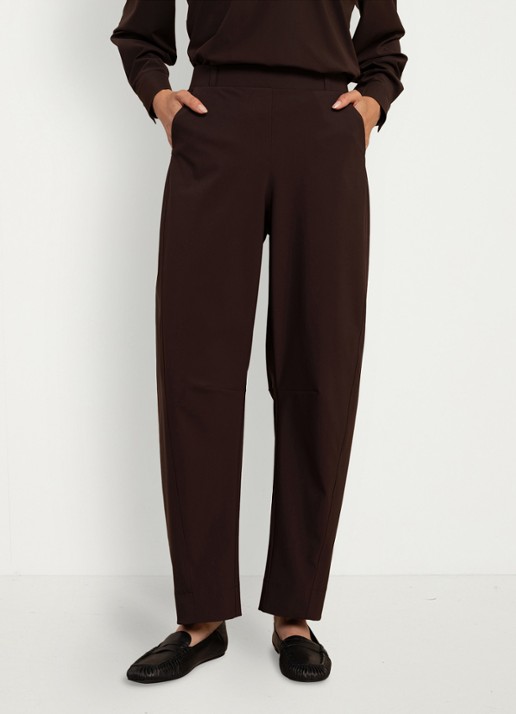 Studio Anneloes Marlise high waist straight fit pantalon - voorkant 4 parelmoer