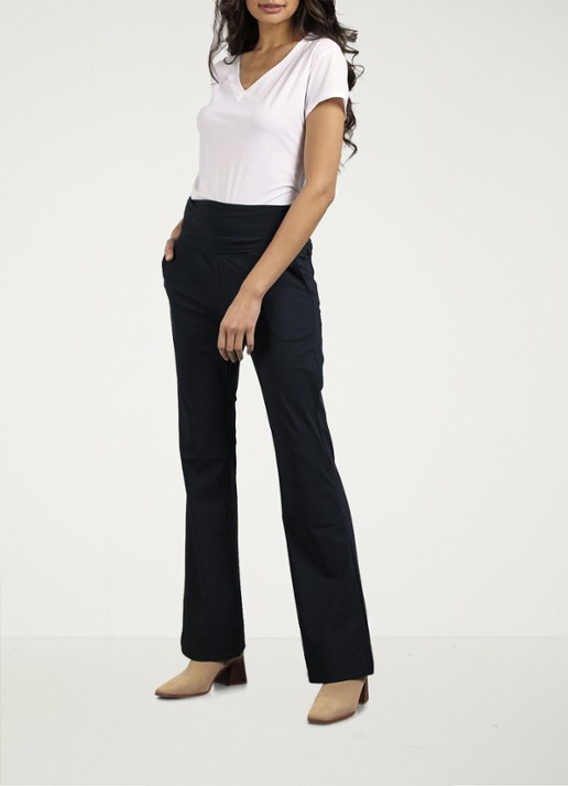 Studio Anneloes Maternity mid waist flared fit zwangerschapsbroek - voorkant 2 donkerblauw