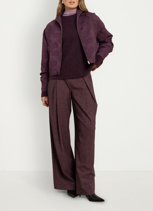 Studio Anneloes Mels bomber jacket - voorkant 3 aubergine