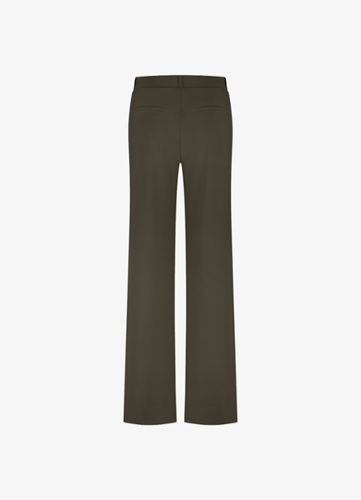 Studio Anneloes Mid waist loose fit pantalon - achterkant 2 legergroen