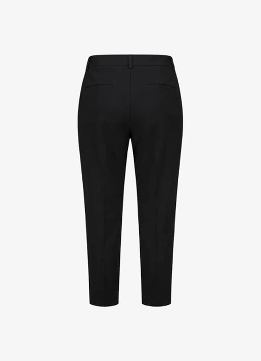 Studio Anneloes Mid waist straight fit capri broek - achterkant zwart