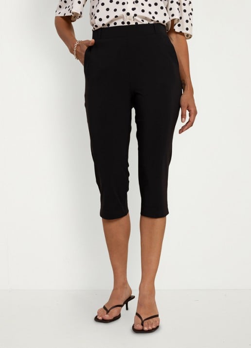 Studio Anneloes Mid waist straight fit capri broek