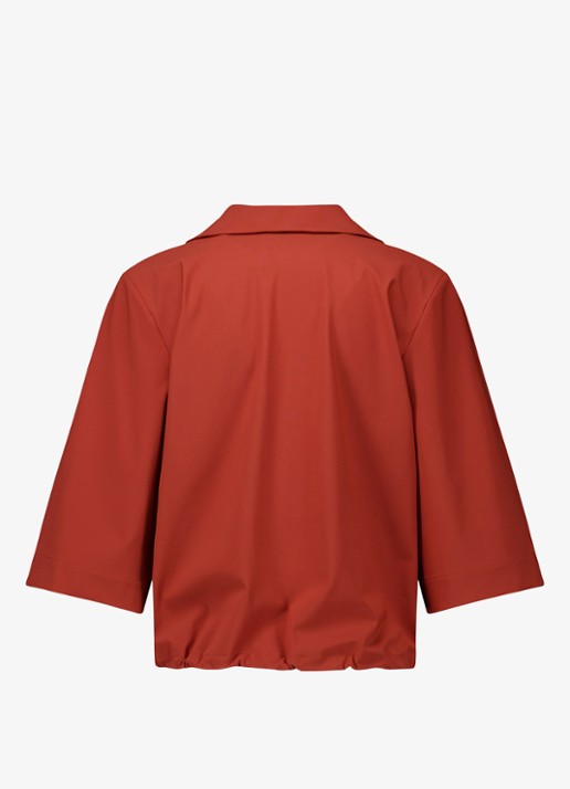 Studio Anneloes Odette top met trekkoord - detail 2 roestbruin