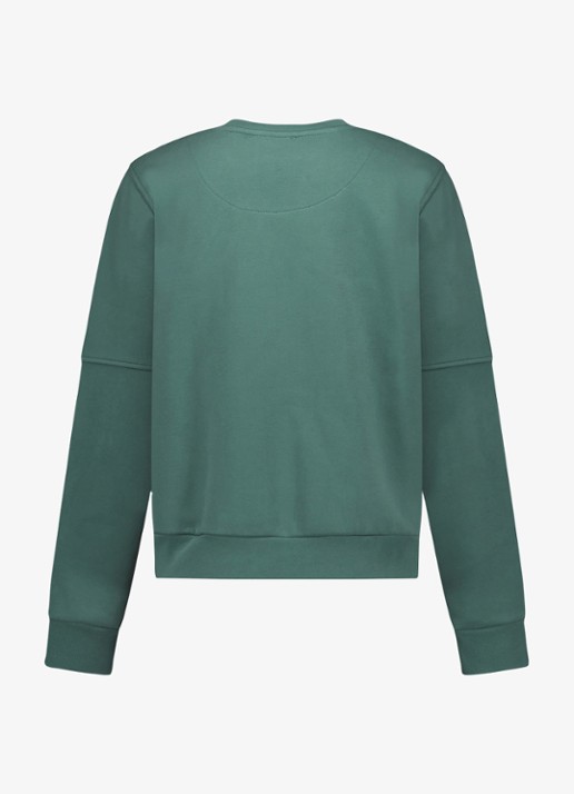 Studio Anneloes Pleuni Studio sweater met logo borduring - detail 3 groen