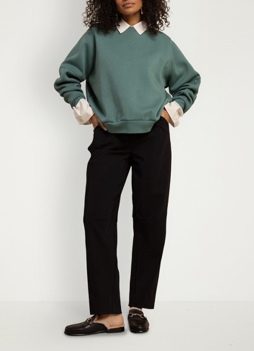 Studio Anneloes Pleuni Studio sweater met logo borduring - voorkant 5 groen