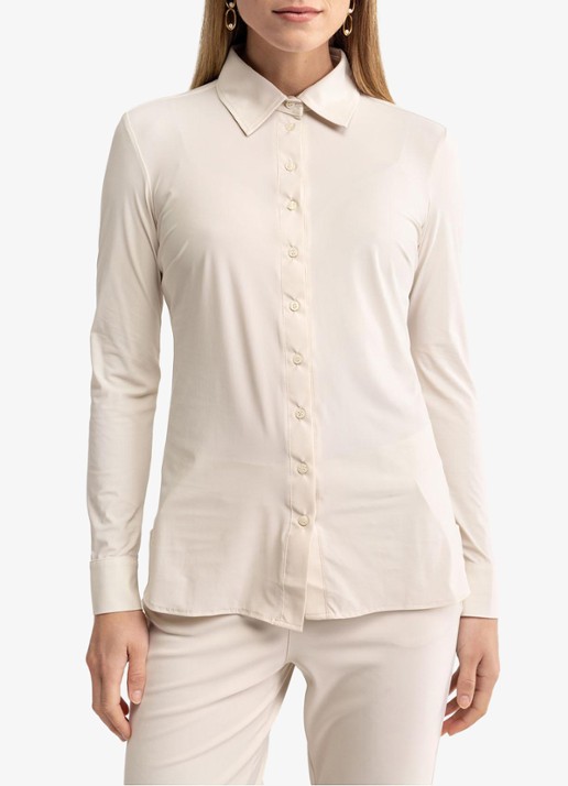 Studio Anneloes Poppy blouse met kraag - detail 2 gebroken wit