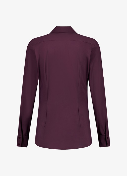 Studio Anneloes Poppy blouse met stretch - achterkant aubergine