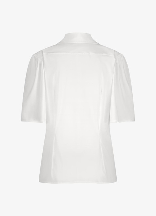 Studio Anneloes Poppy blouse van travelstof met vlindermouw - achterkant 3 wit