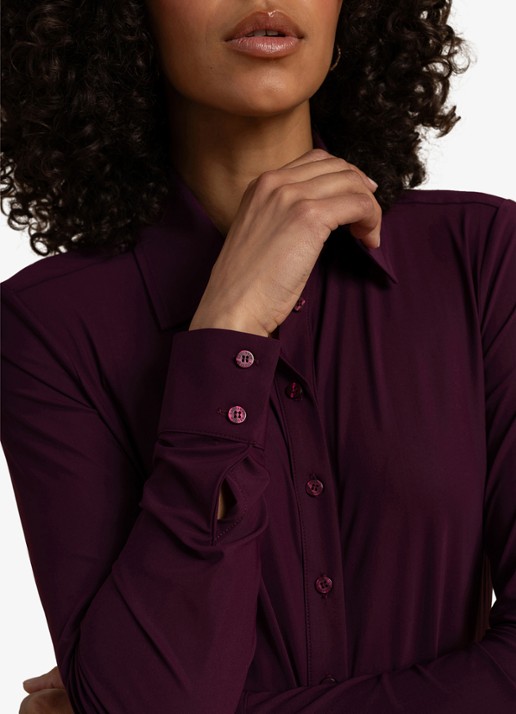 Studio Anneloes Poppy blouse - detail 4 aubergine