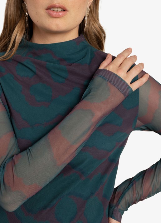 Studio Anneloes Rachel top met grafische print - detail 3 multicolor
