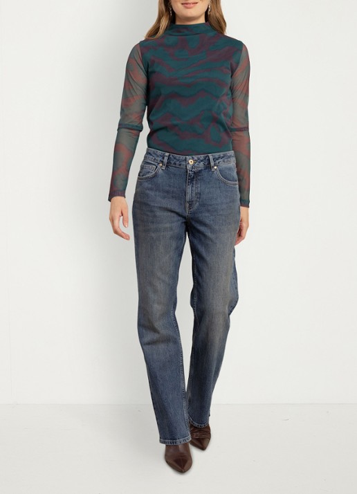 Studio Anneloes Rachel top met grafische print - voorkant 6 multicolor