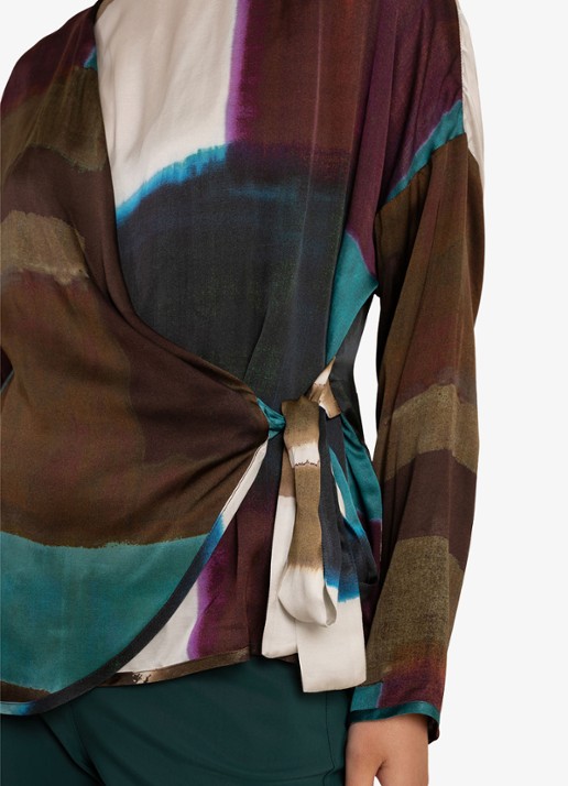 Studio Anneloes Raye top met tie-dye dessin - detail 2 multicolor